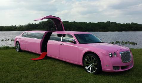 New Smyrna Beach Pink Chrysler 300 Limo 